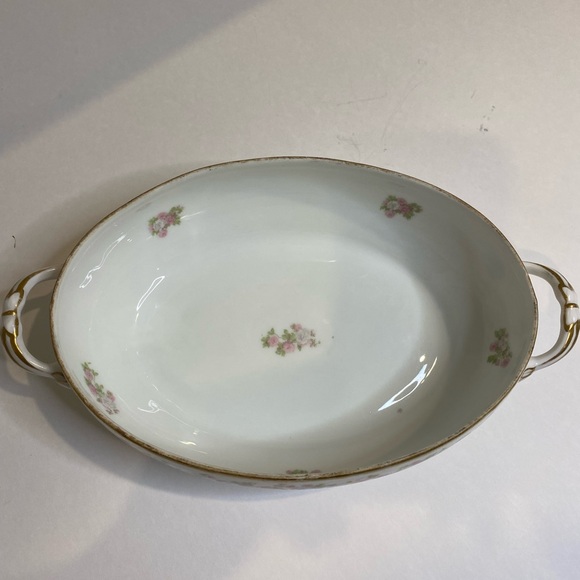 Vtg C. Ahrenfeldt Limoges Bone China Oval Serving Dish with Handles - Picture 4 of 10